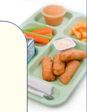 school tray of lunch